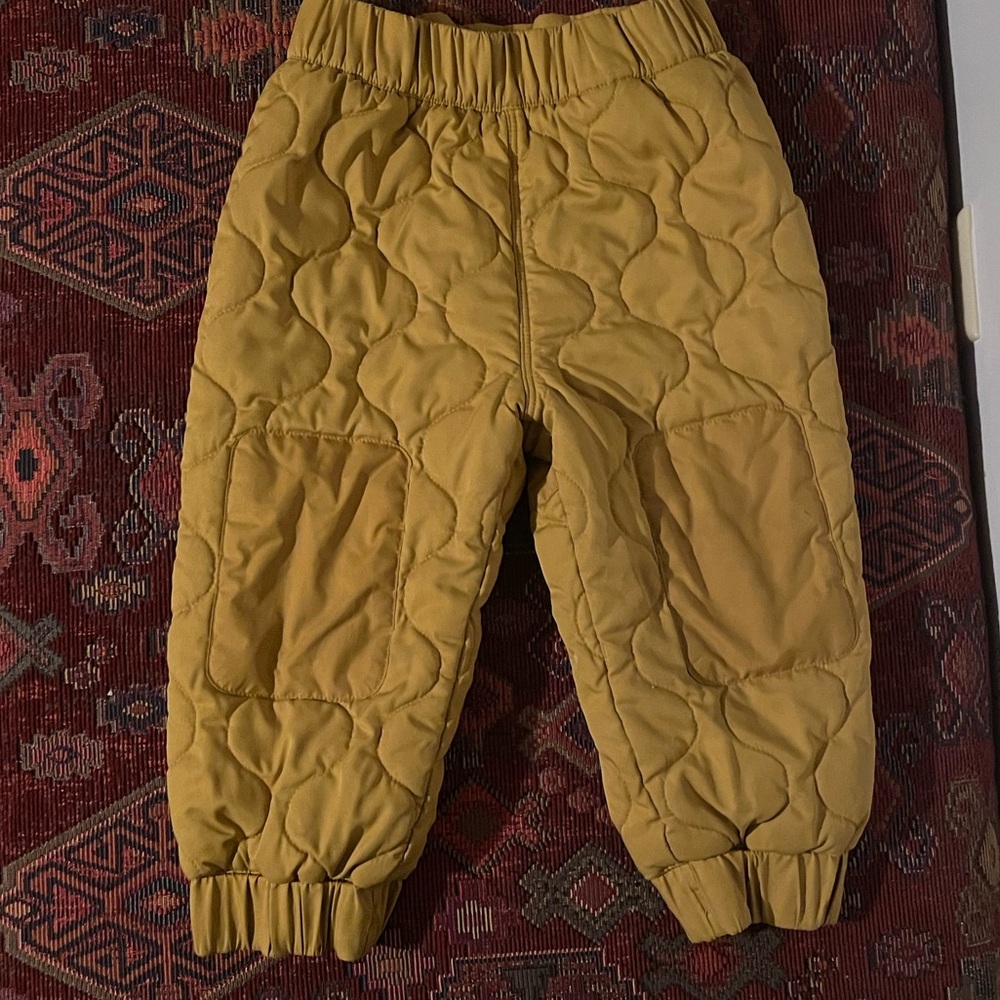 Patagonia Kids Quilted Joggers in Mustard